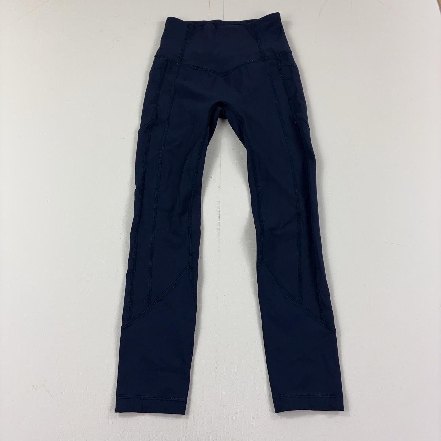 Lululemon All The Right Places Crop II Leggings Womens 2 Blue 23” LW6AMYS
