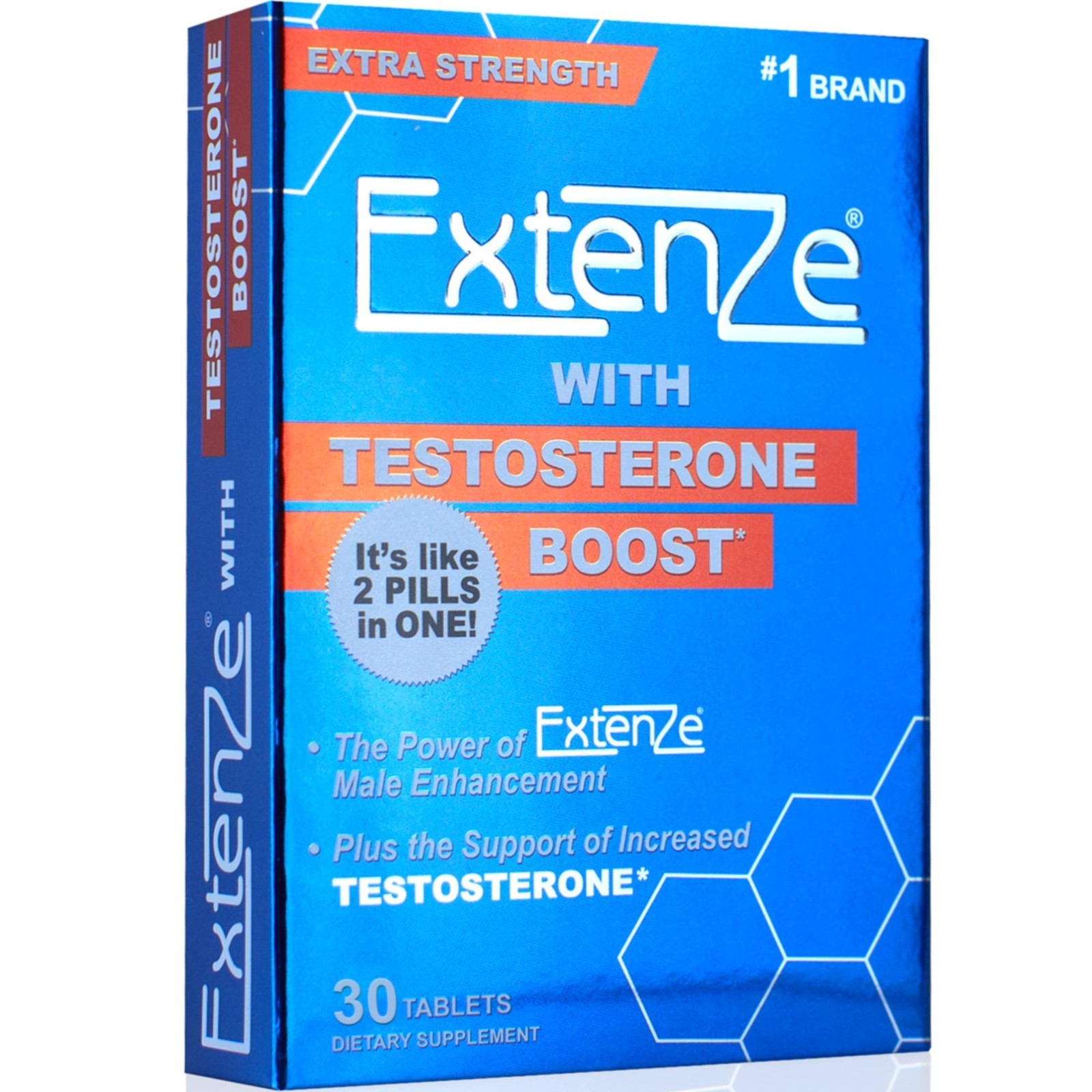 Extenze Extra Strength with Testosterone Boost 15 Day Supply Exp: 06/27 Sealed Extenze Extra Strength with Testosterone Boost 15 Day Supply Exp: 06/27 Sealed