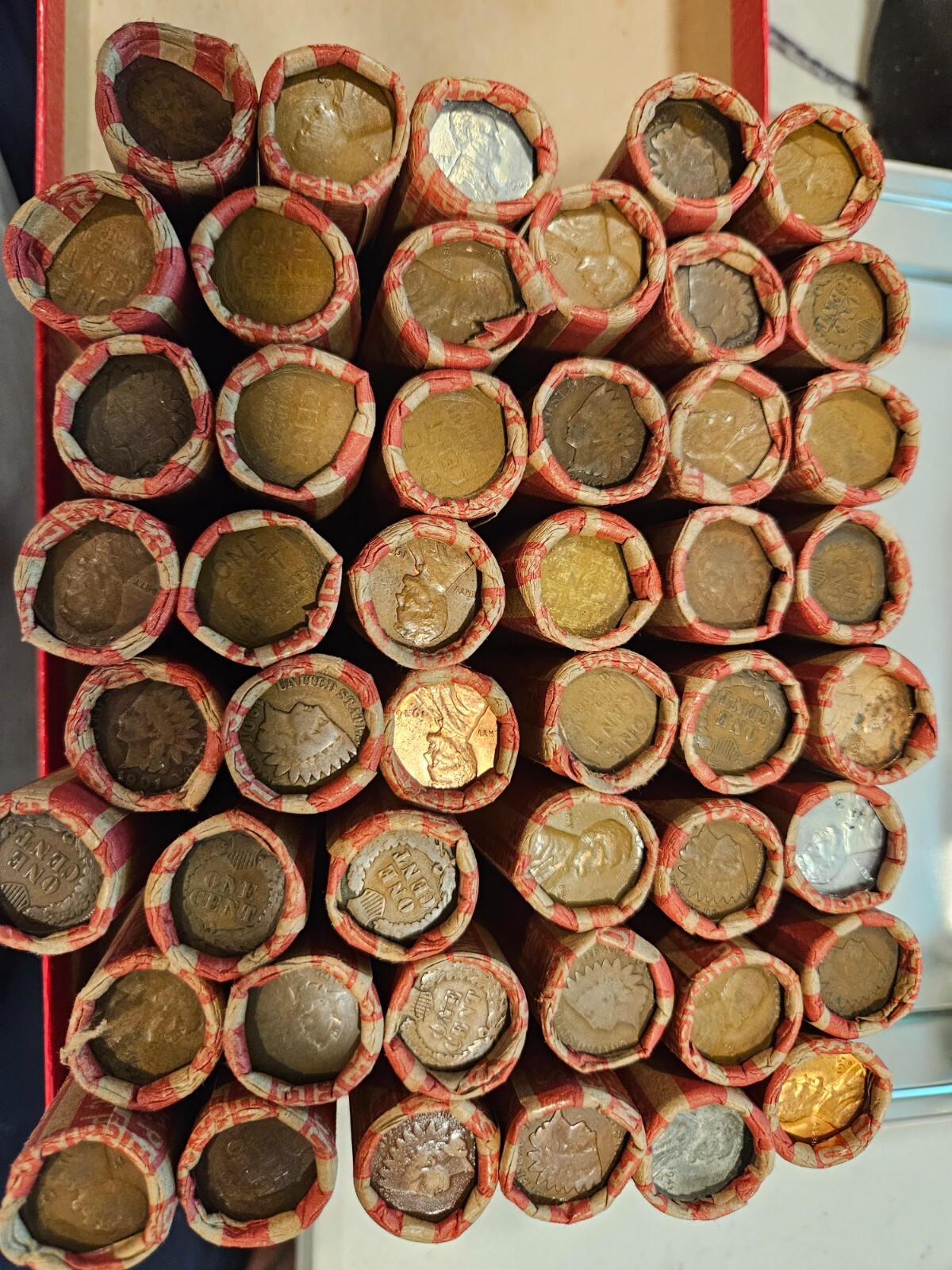 Sealed Wheat Penny Roll Wheat Cent Lot 1909-1958 Indians... READ DESCRIPTION