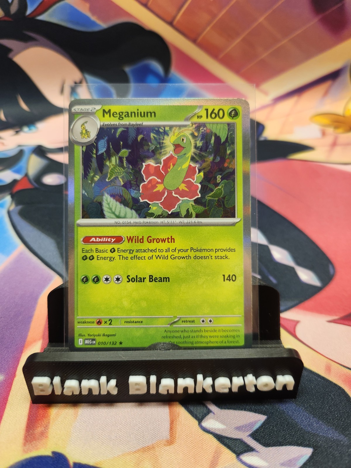 Pokemon TCG Meganium 010/132 ME01 Mega Evolution Base Holo Rare Pokemon TCG Meganium 010/132 ME01 Mega Evolution Base Holo Rare
