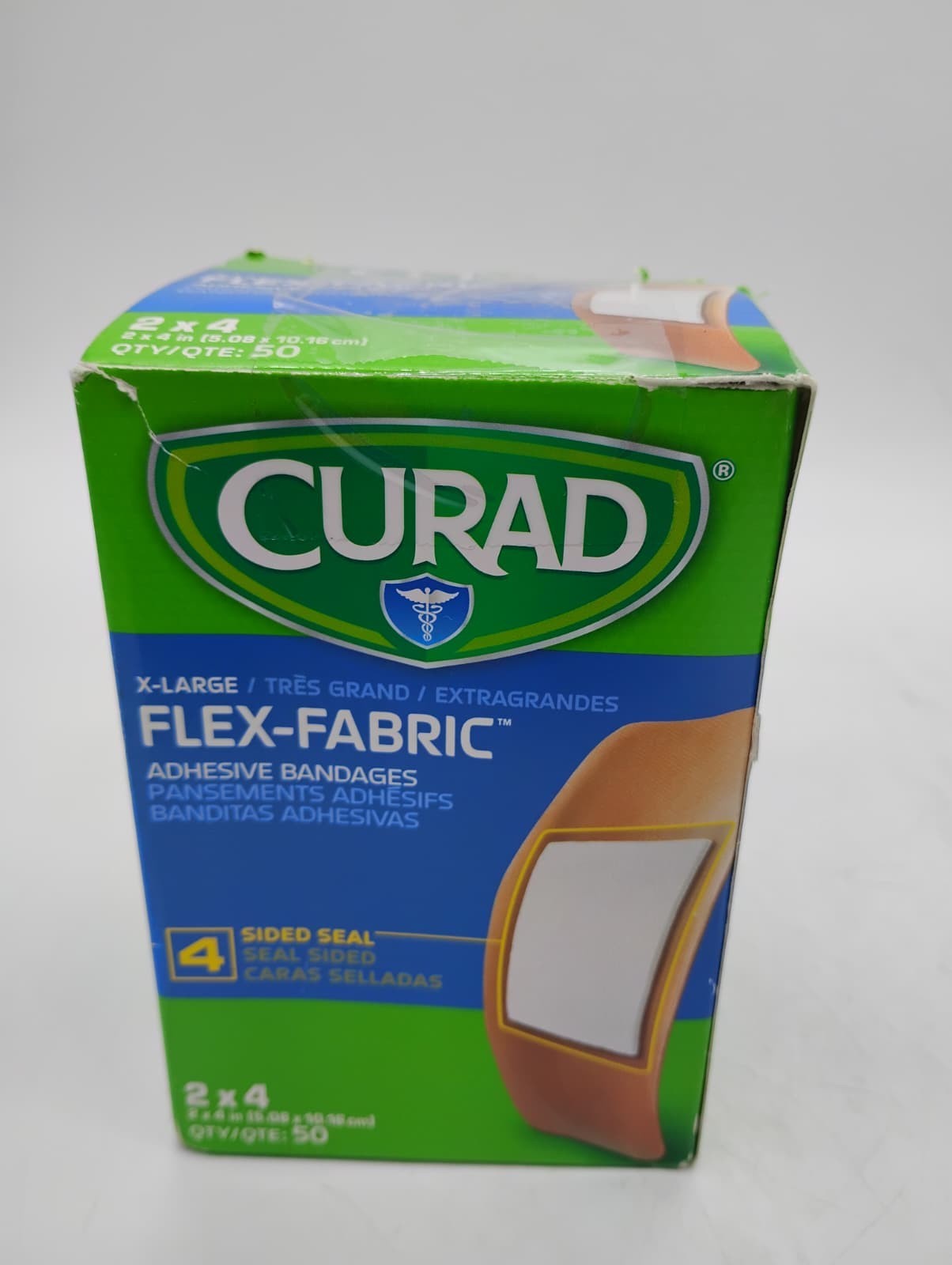 CURAD Flex-Fabric Adhesive Bandages X-Large 2 x 4 Inch 50 Count