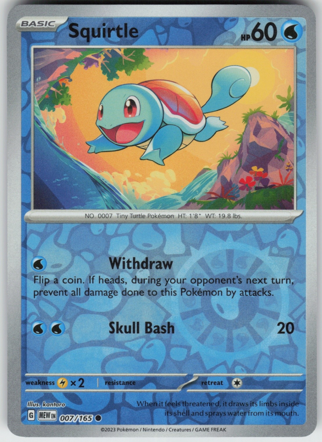PO-01 Reverse Holo Squirtle 007/165 Common SV: Scarlet & Violet 151 PO-01 Reverse Holo Squirtle 007/165 Common SV: Scarlet & Violet 151