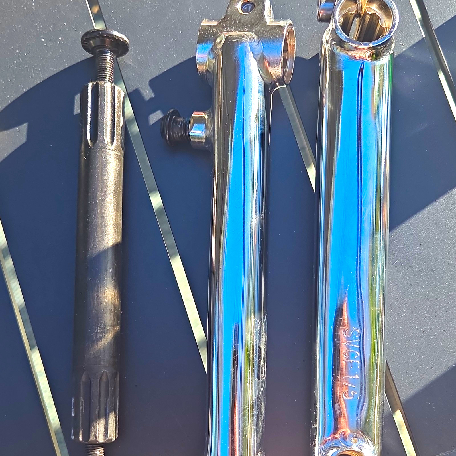 SE V-RIDGE CRANKS BMX 175mm Crank CHROME SE V-RIDGE CRANKS BMX 175mm Crank CHROME