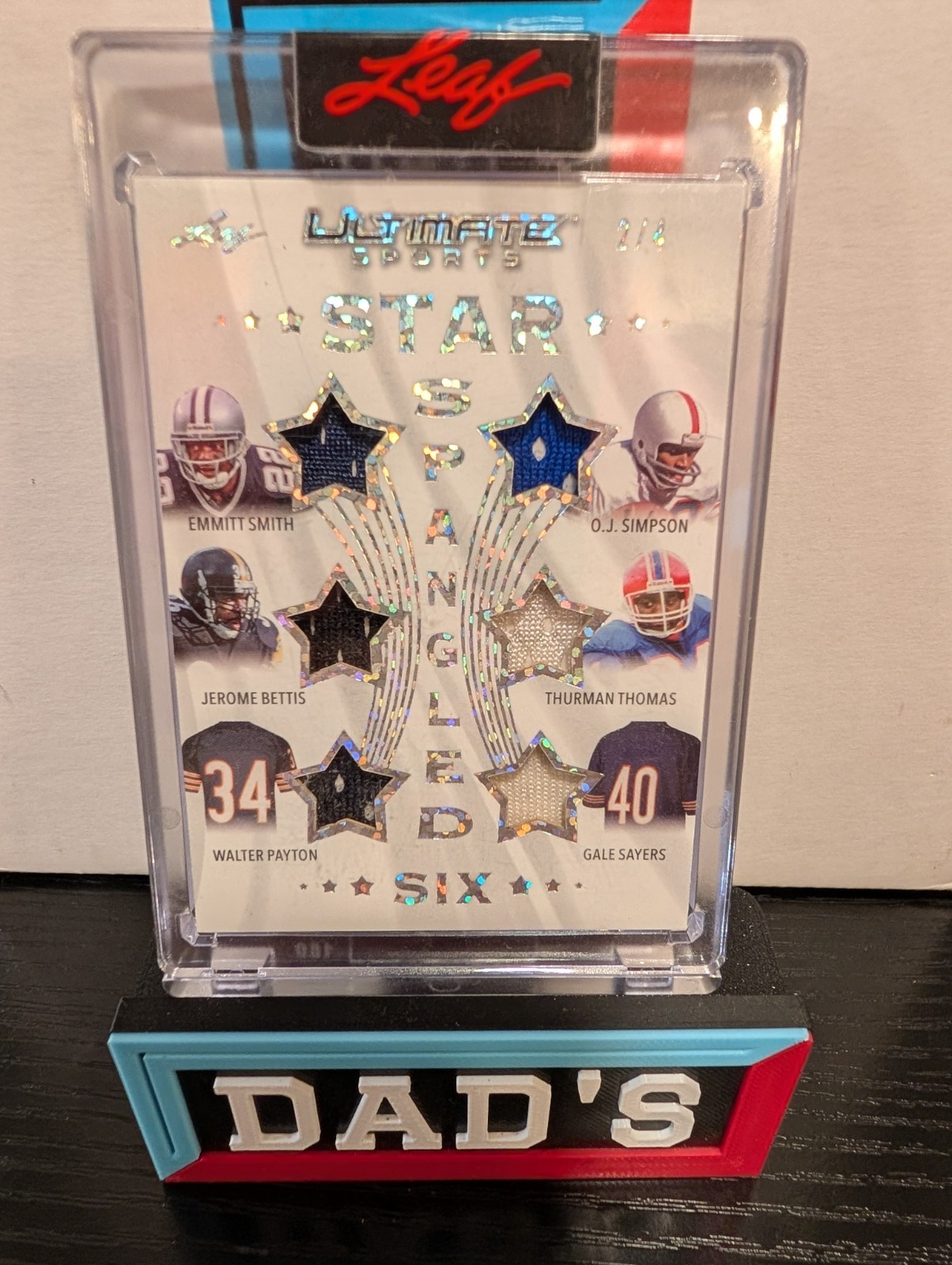 2024 Leaf US Star Spangled Six Emmitt/Payton/Sayers/Simpson/Bettis/Thomas /4 SSP 2024 Leaf US Star Spangled Six Emmitt/Payton/Sayers/Simpson/Bettis/Thomas /4 SSP