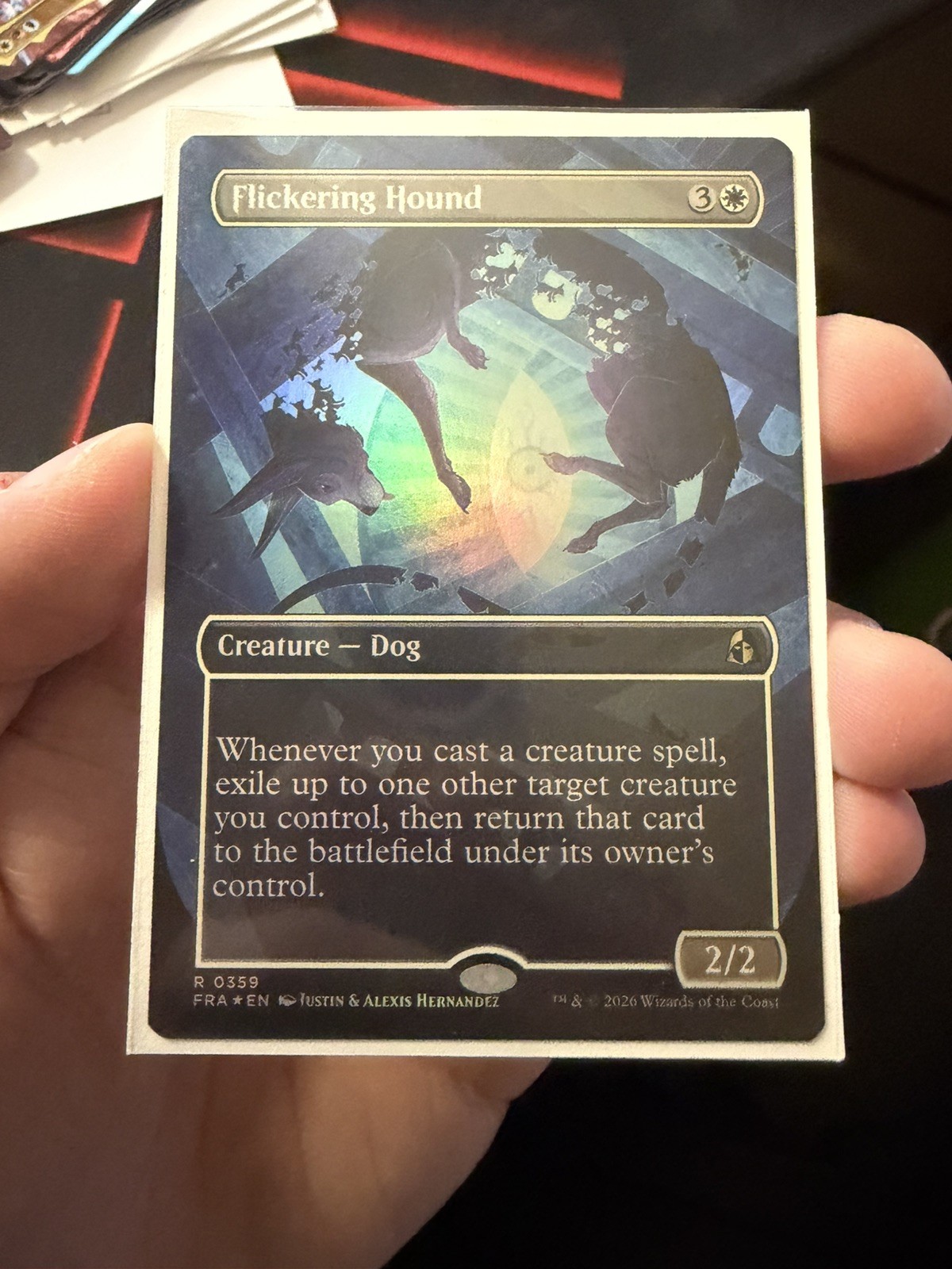 MTG - Flickering Hound - Reality Fracture Borderless FOIL MTG - Flickering Hound - Reality Fracture Borderless FOIL