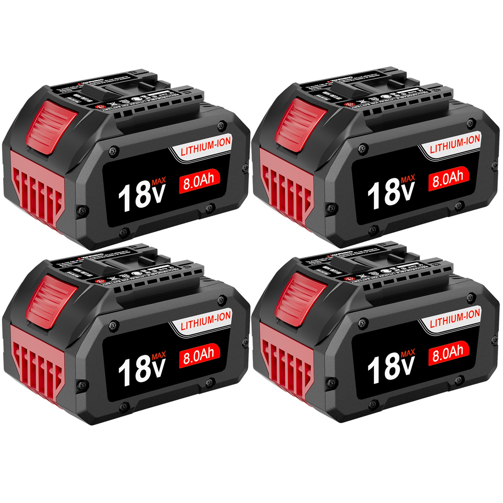 4 PACK For Bosch 18V Lithium-Ion Battery Professional GBA BAT609 BAT620 BAT610