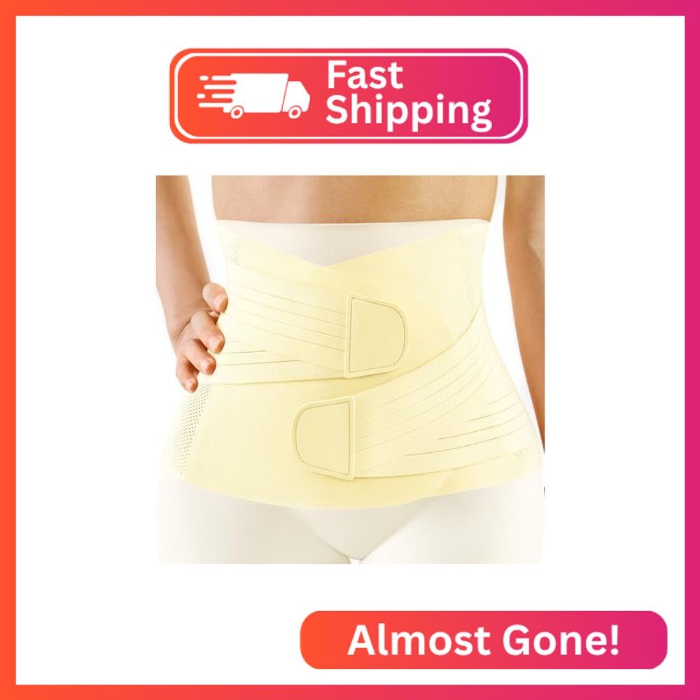 FREETOO Postpartum Belly Band Wrap for Women,Abdominal Binder Post Surgery
