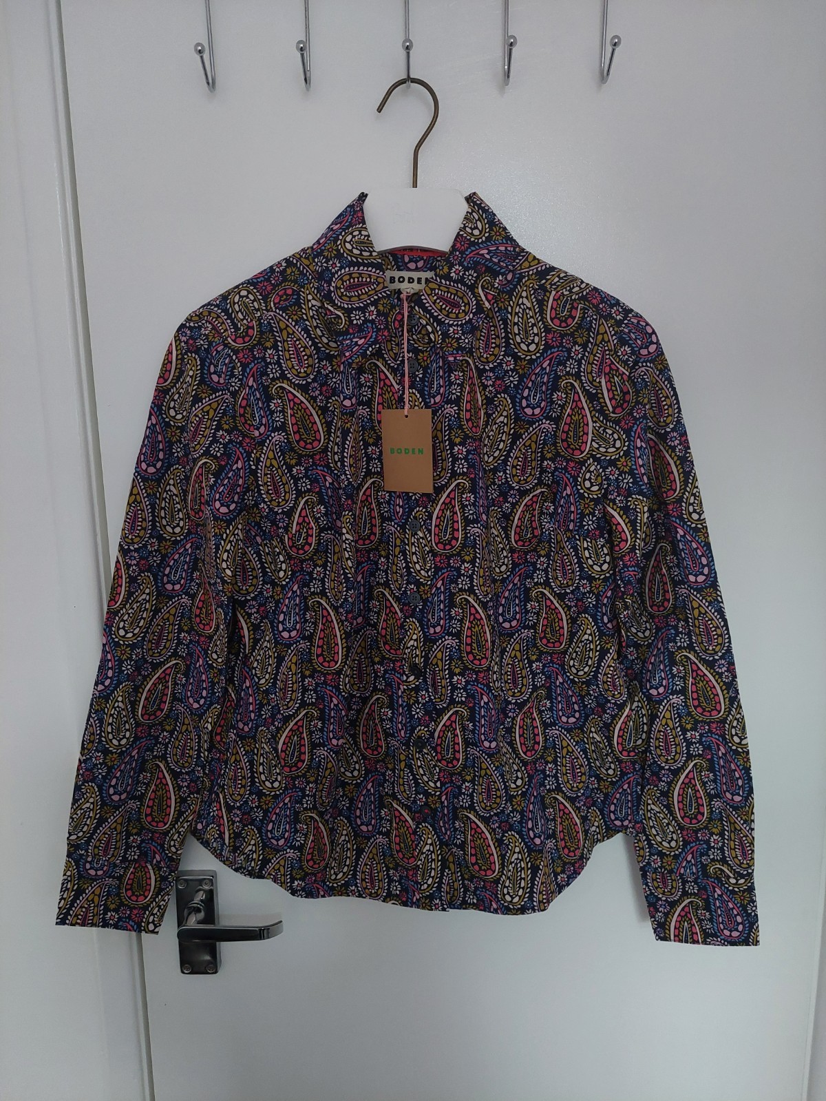 New Boden Sienna Cotton Shirt Multicoloured Floral Womens 6R Sample