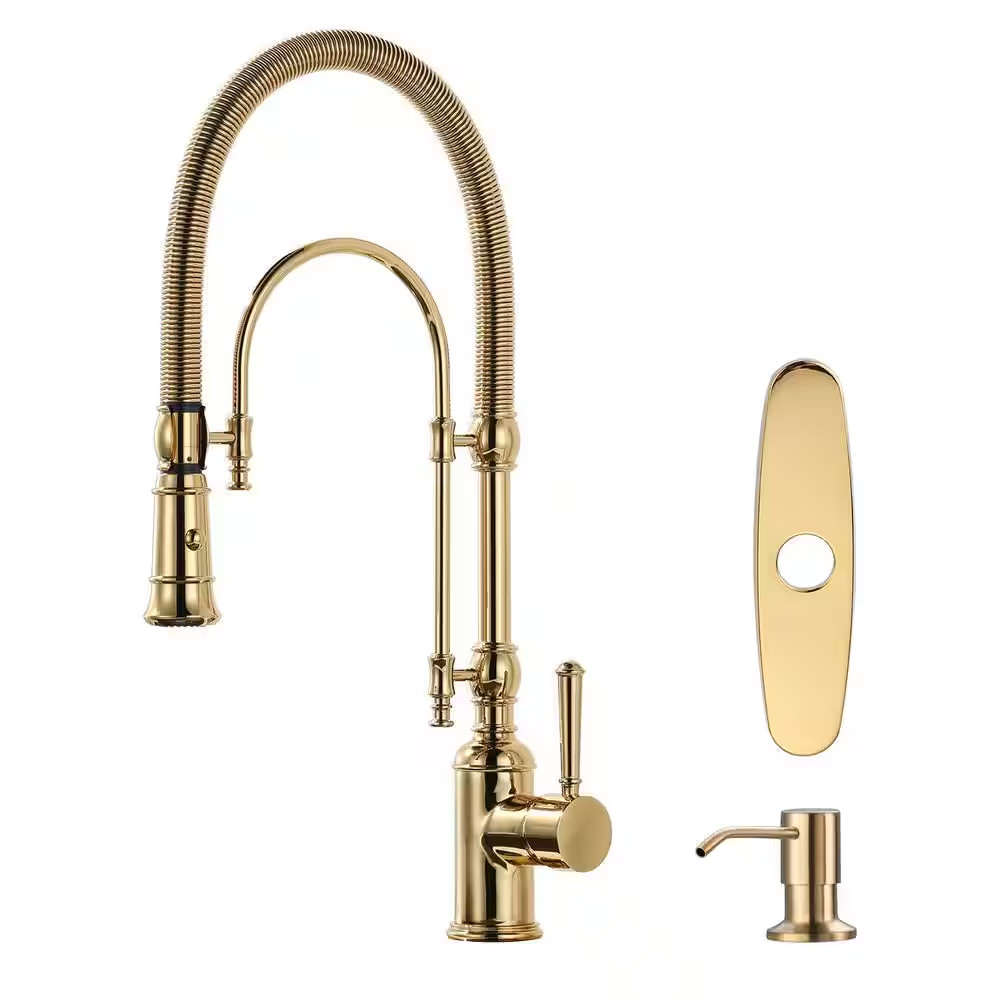 Solid Brass Single Handle Pull down Sprayer Kitchen Faucet with Soap Dispenser i Solid Brass Single Handle Pull down Sprayer Kitchen Faucet with Soap Dispenser i