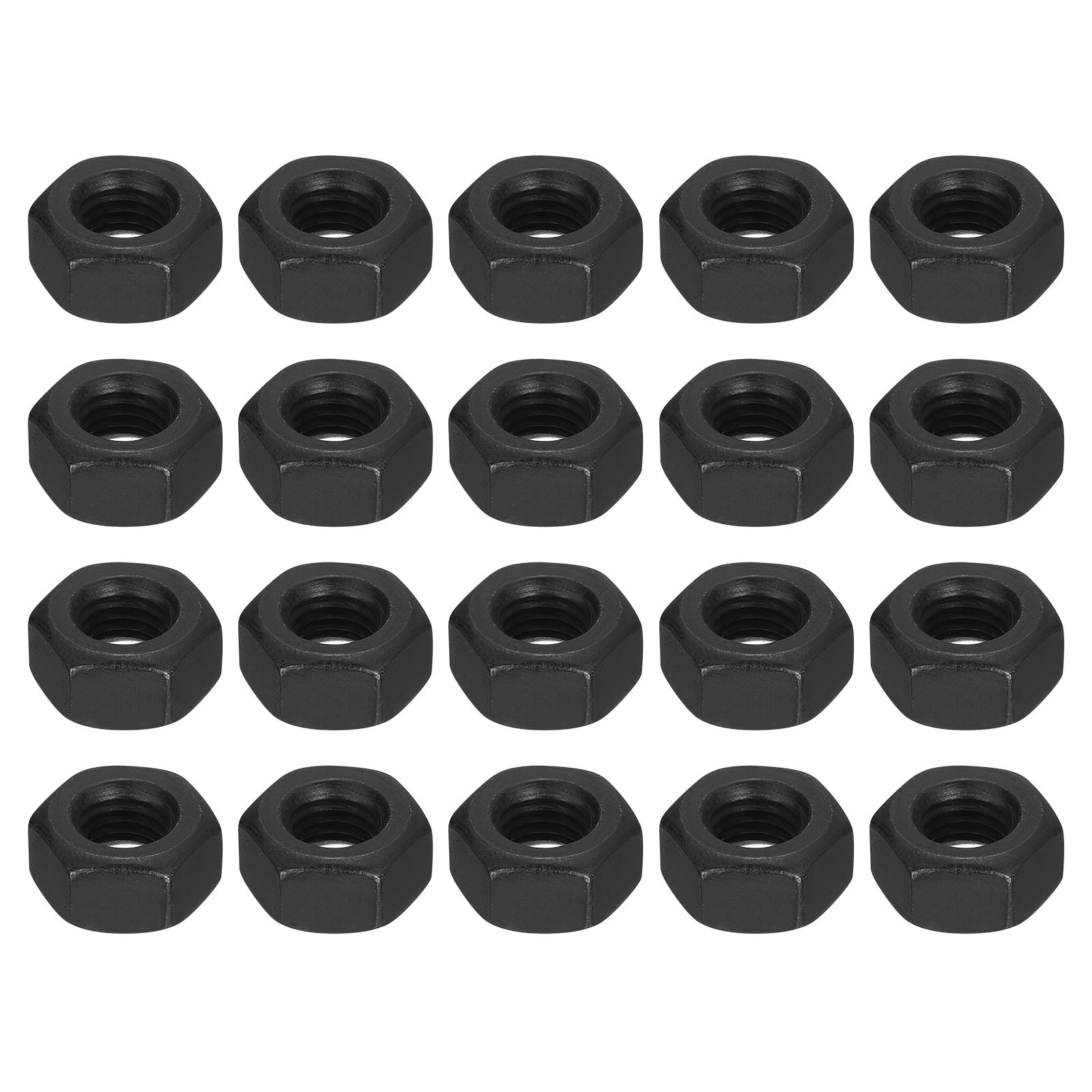 1/4-28 Hex Nuts Carbon Steel Grade 8.8 Black Oxide Hexagon Nut 20 Pack) 1/4-28 Hex Nuts Carbon Steel Grade 8.8 Black Oxide Hexagon Nut 20 Pack)