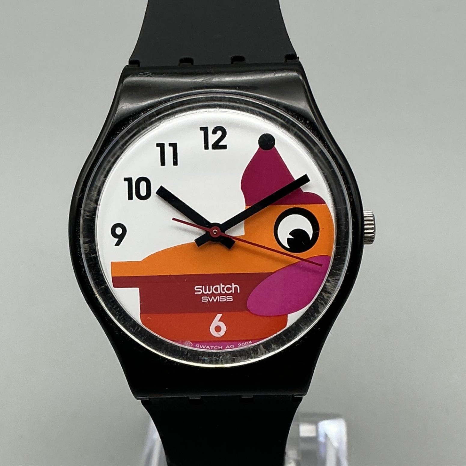 Swatch Extra Long Dachshund Unisex Watch 34mm Black GB228 Swiss New Battery