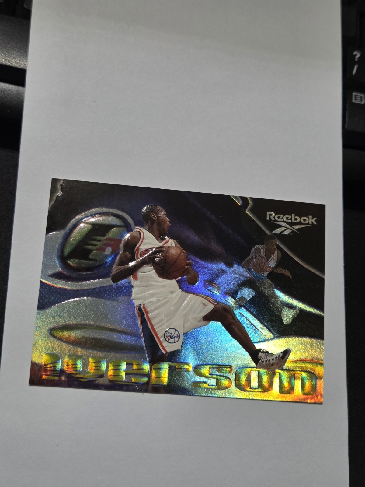 1997-98 SkyBox Premium Reebok Rare Bronze Promo Allen Iverson Card