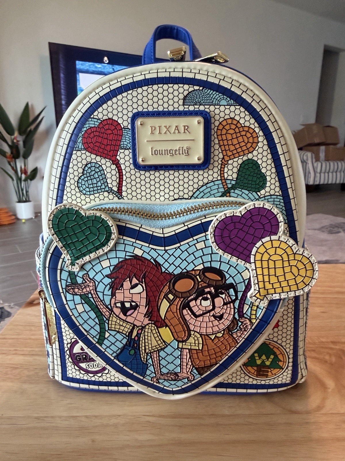 Loungefly Disney Pixar Up My Adventure Book Mini Backpack Blue White Multicolor Loungefly Disney Pixar Up My Adventure Book Mini Backpack Blue White Multicolor