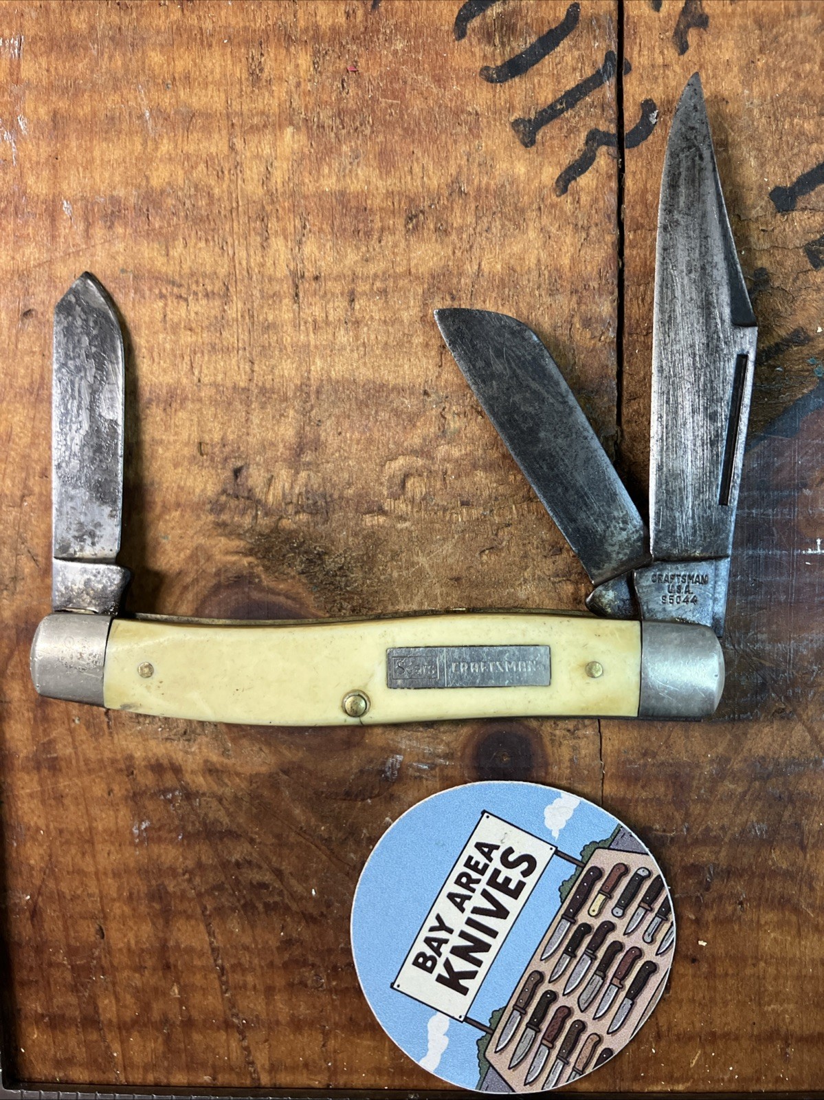 Vintage Sears Craftsman USA 95044 Folding Pocket Knife Good Working Condition