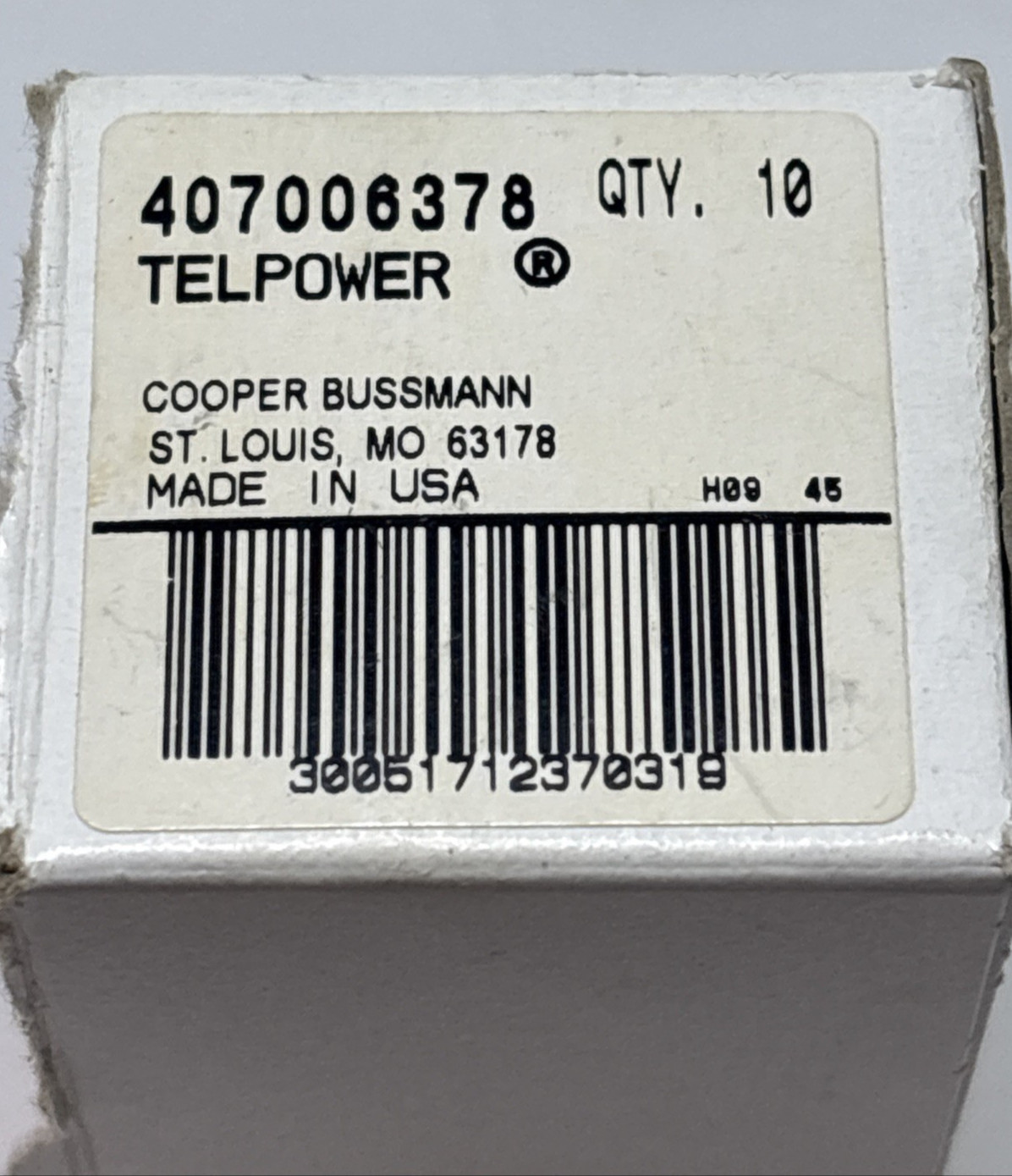 Cooper Bussmann TELPOWER 407006378 30A Telecom Fuses Lot of 10 NOS USA Cooper Bussmann TELPOWER 407006378 30A Telecom Fuses Lot of 10 NOS USA