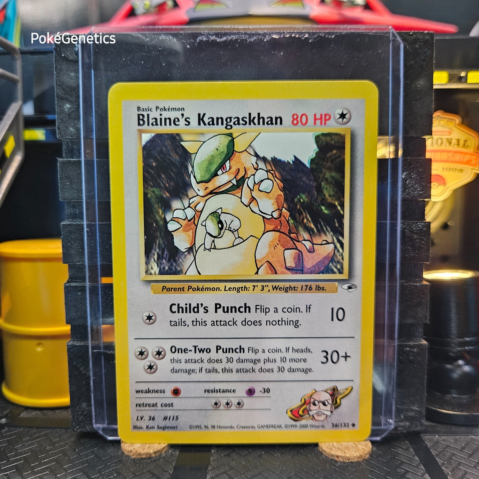 Blaine\'s Kangaskhan Gym Heroes Unlimited Pokémon TCG 36/132 Uncommon