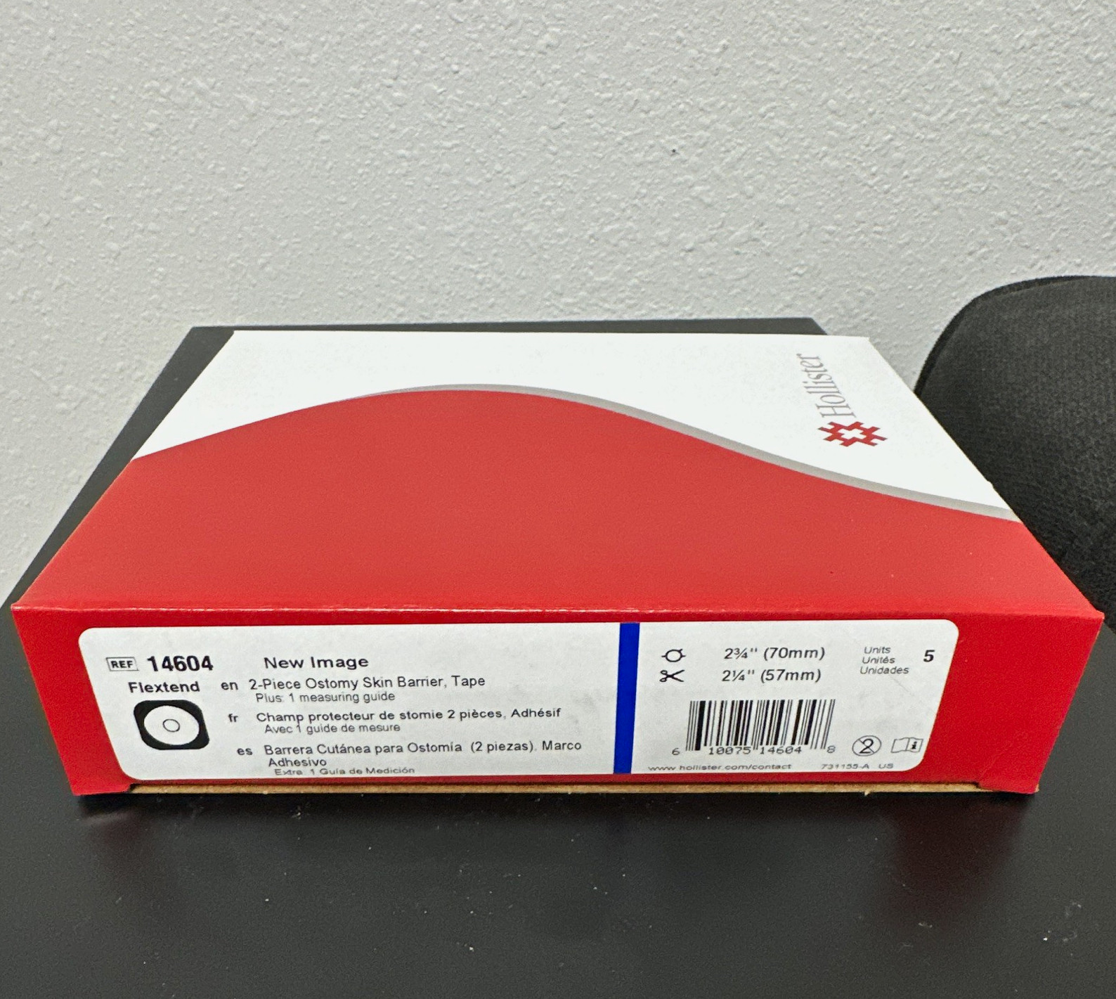 Hollister New Image Flat Extended Wear Ostomy Wafer 14604 Qty 5 2-3/4” Exp 2026 Hollister New Image Flat Extended Wear Ostomy Wafer 14604 Qty 5 2-3/4” Exp 2026