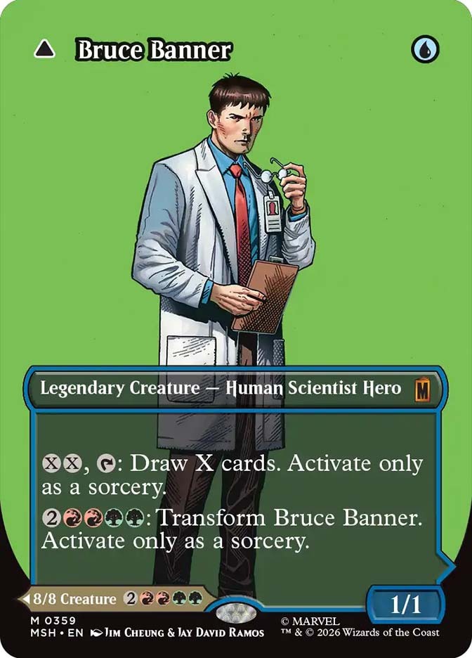 MTG Bruce Banner // The Incredible Hulk Borderless - Marvel Super Heroes #359
