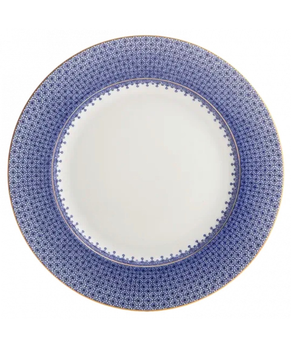Mottaheddeh Lace dinner plate in blue 10.25 inches Retails for $115