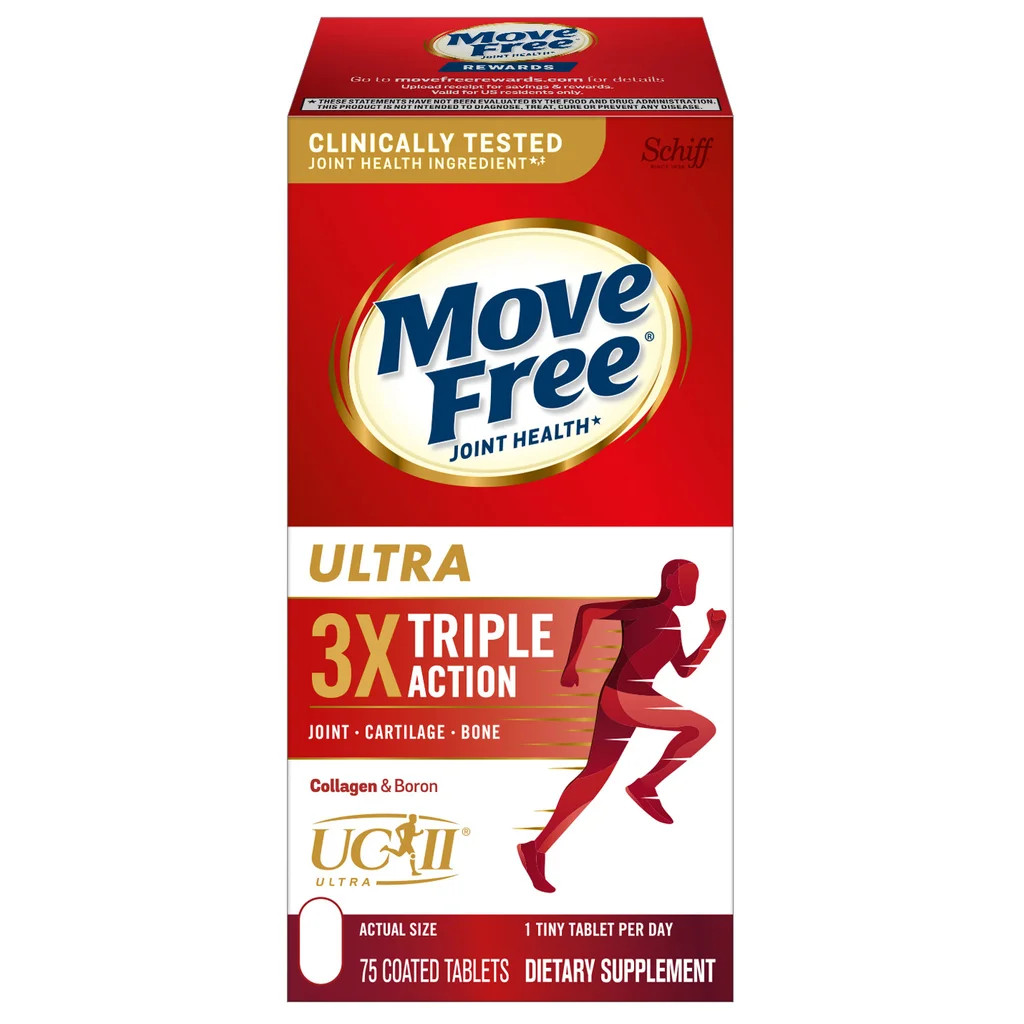 Schiff  Move Free Ultra 3X Triple Action  75 Tablets NEW 