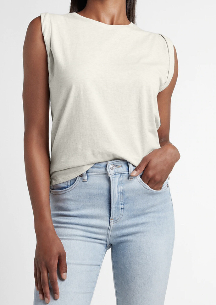 New Express Pima Cotton Skimming TShirt Sleeveless Tee Womens Small Loose New Express Pima Cotton Skimming TShirt Sleeveless Tee Womens Small Loose