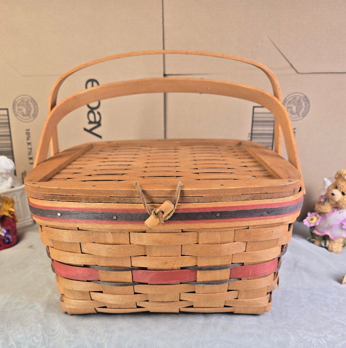 1993 Longaberger Crisco American Baking Celebration Basket Stars & Stripes Combo