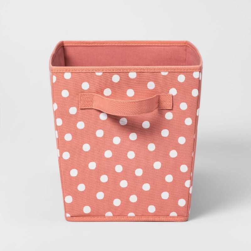 Pillowfort Large Canvas Dot Kids\' Decorative Storage Basket-2pack