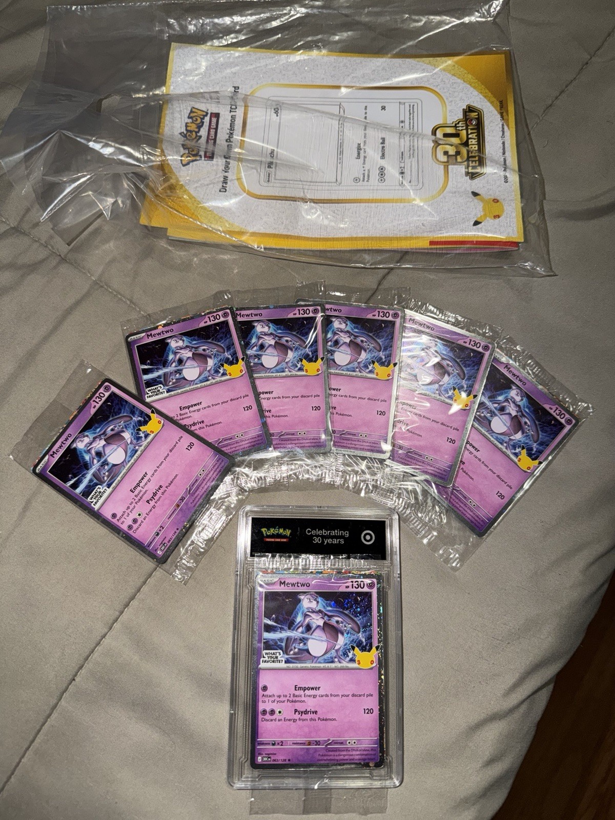 7 SEALED Target Mewtwo Pokemon Promos Family Event 30th Anniversary 7 SEALED Target Mewtwo Pokemon Promos Family Event 30th Anniversary
