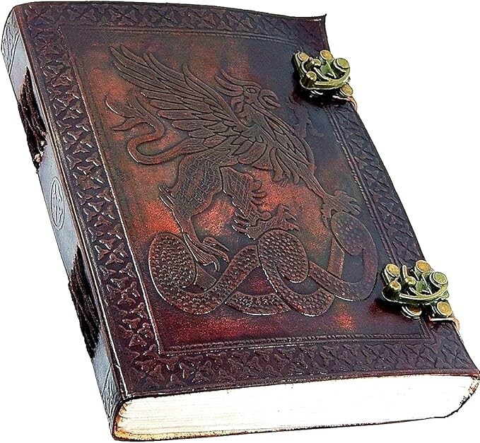Leather Bound Vintage Journal Handmade 200 Unlined Paper Diary Gift