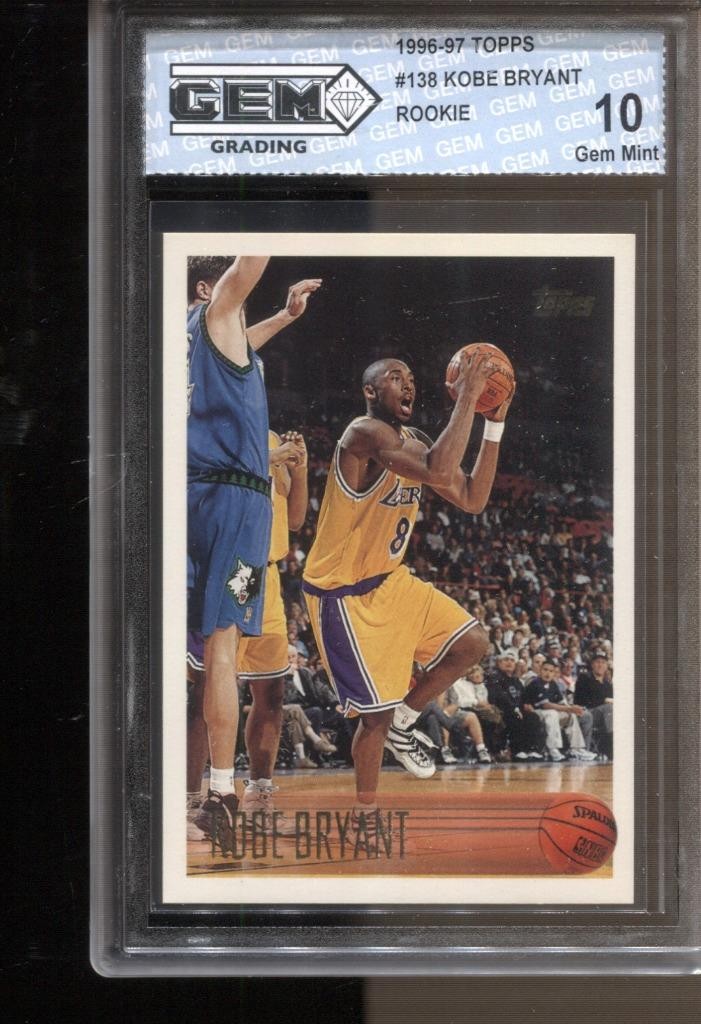 1996-97 Kobe Bryant Topps #138 Gem Mint 10 RC Rookie LA Lakers GOAT MVP HOF