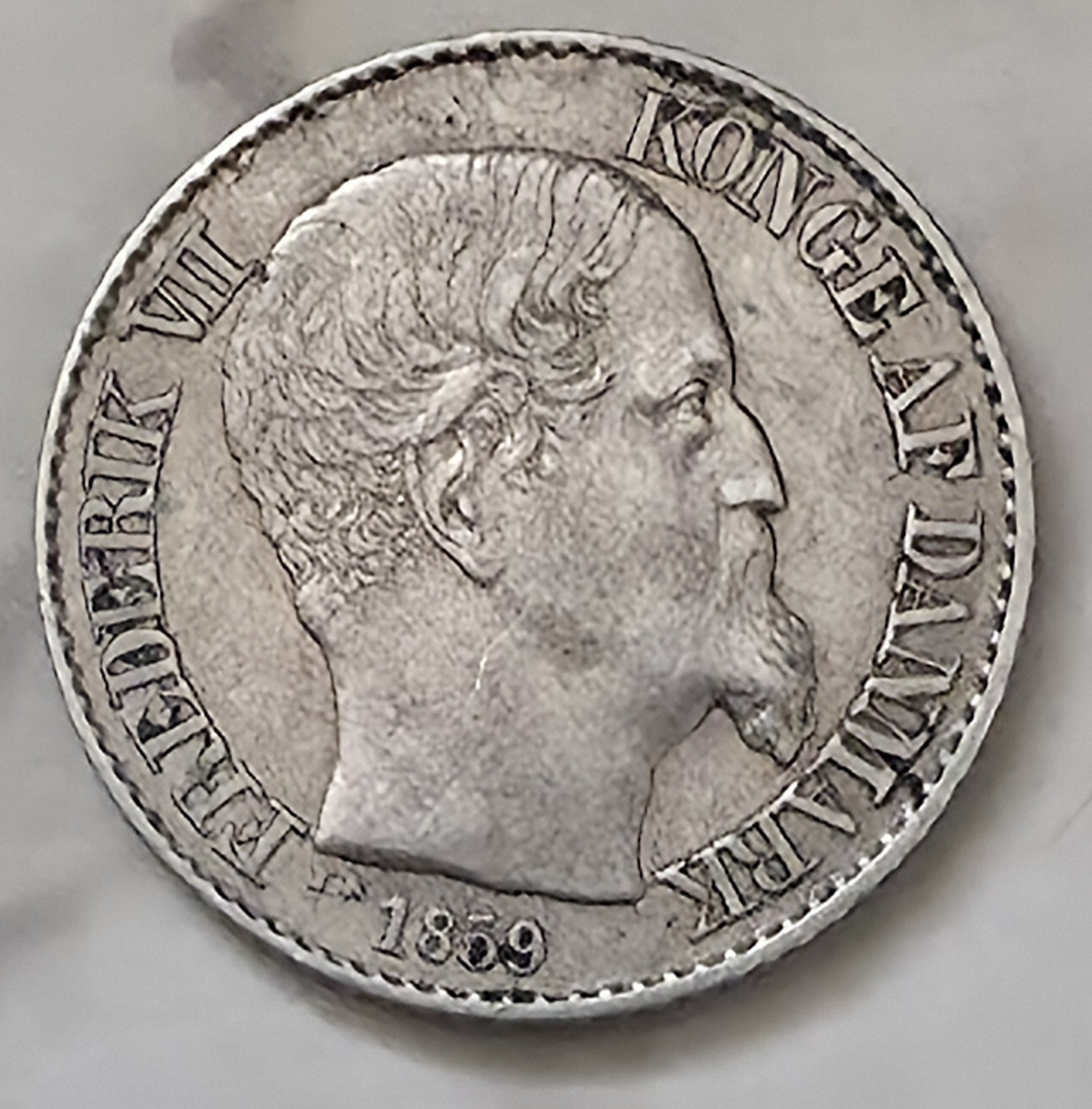 •1859•DANISH WEST INDIES•FREDERICK VIII•5 CENTS•SILVER COIN • •1859•DANISH WEST INDIES•FREDERICK VIII•5 CENTS•SILVER COIN •