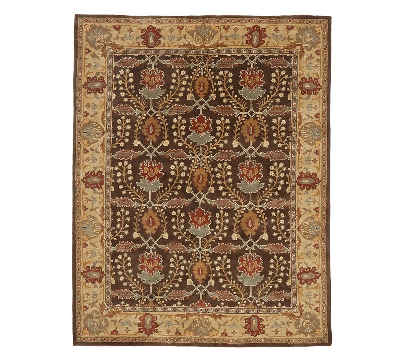 PB Brandon Traditional Floral Hand-Tufted Wool Area Rug, Elegant Vintage Design PB Brandon Traditional Floral Hand-Tufted Wool Area Rug, Elegant Vintage Design