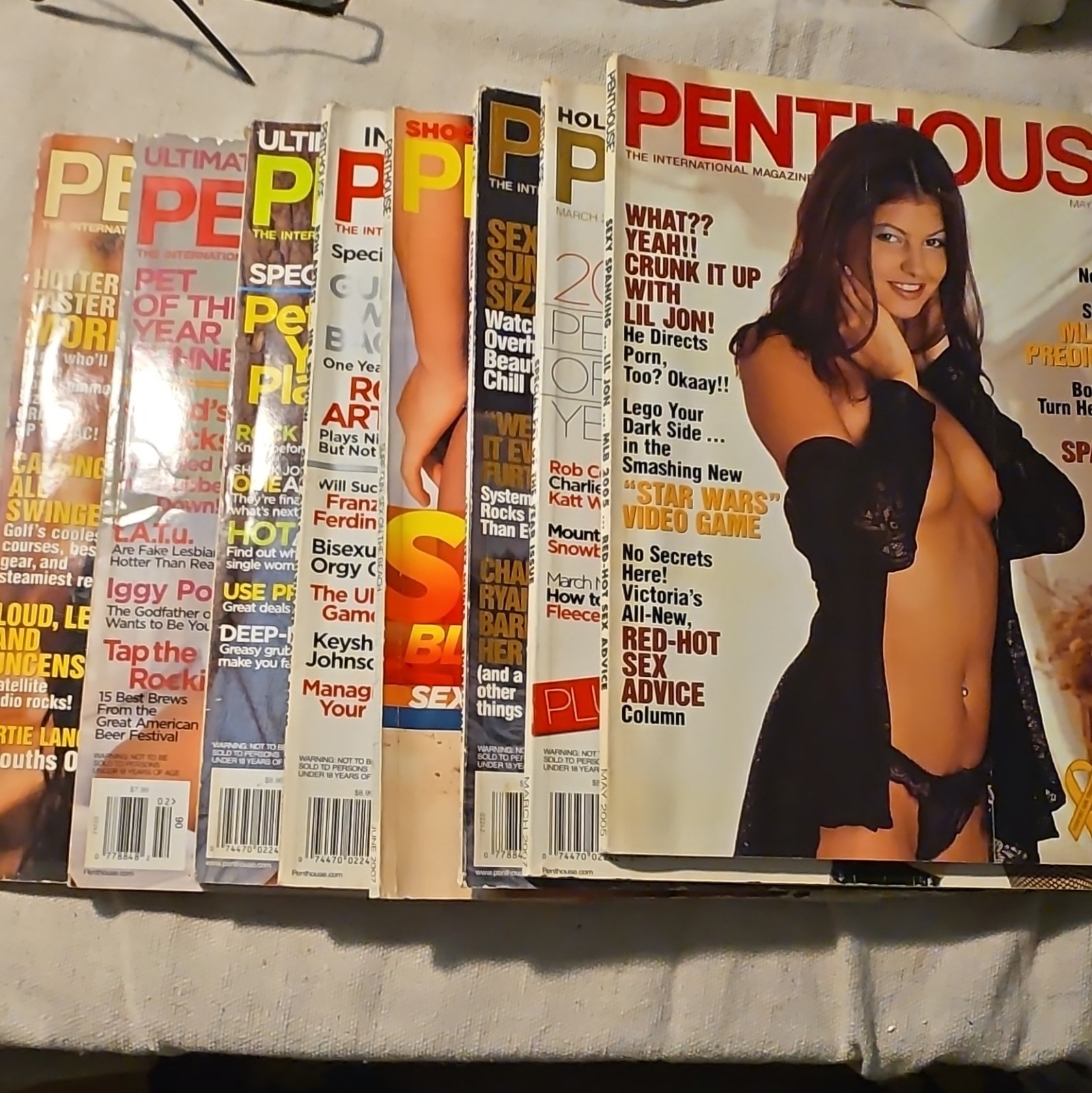 Vintage Lot Of 8 PentHouse Magazines Early 2005-2007 Vintage Lot Of 8 PentHouse Magazines Early 2005-2007