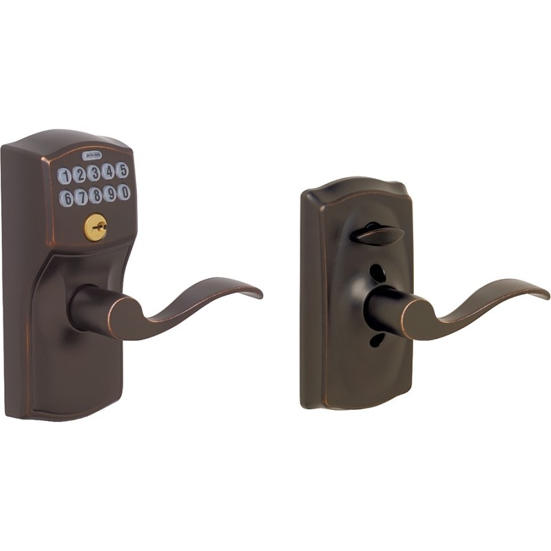 Schlage FE Series FE595VCAM/ACC 716 Electronic Entry Lock, 19 Number of User Cod