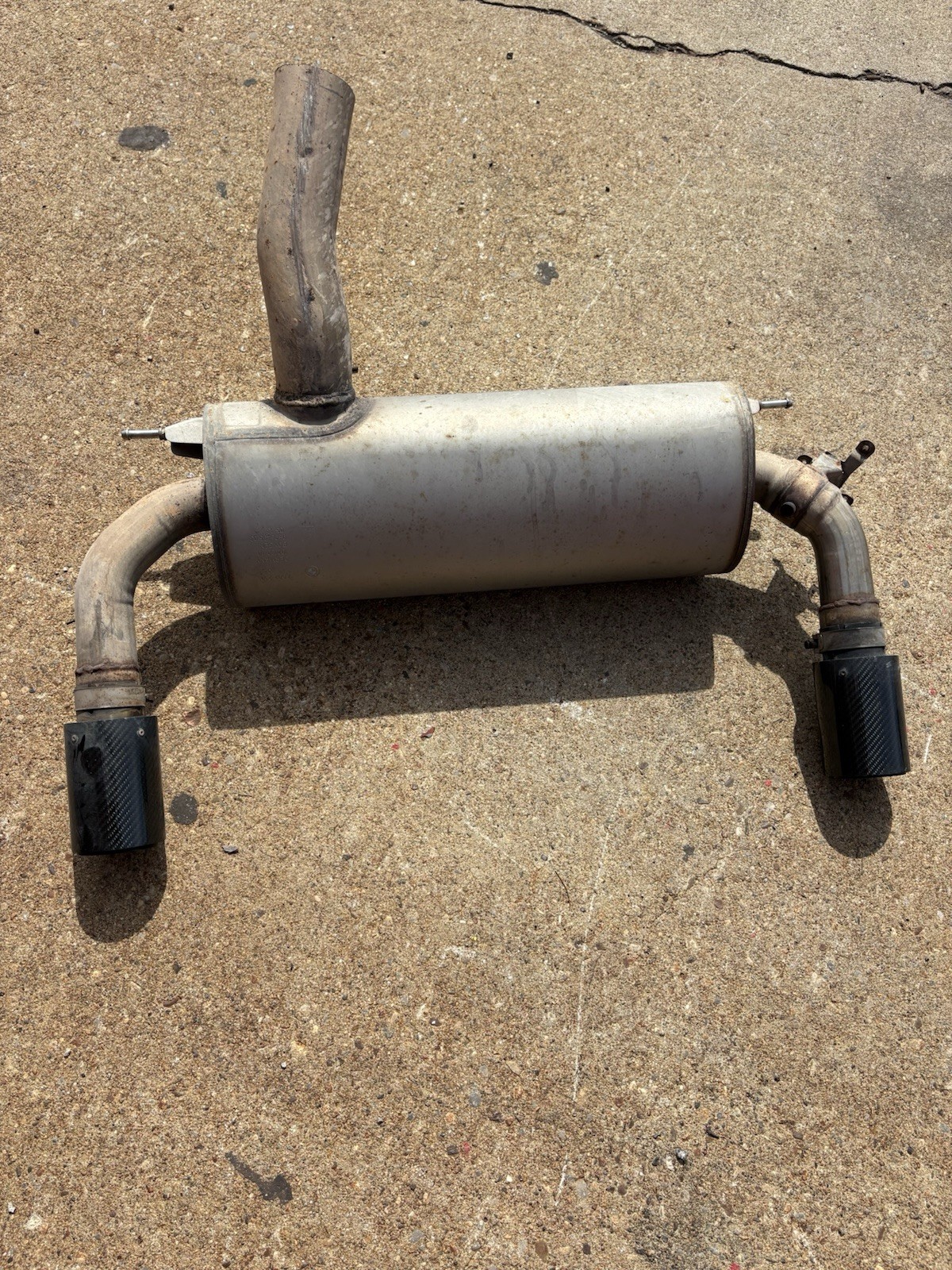 12-18 BMW F30 3 Series OEM Rear Exhaust Muffler Dual Tips Assembly