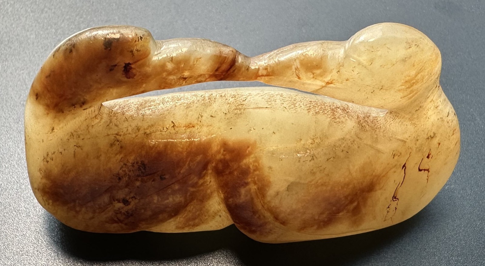 Antique Chinese Jade Double Goose Carving Pendant Russet Skin Two Geese Antique Chinese Jade Double Goose Carving Pendant Russet Skin Two Geese