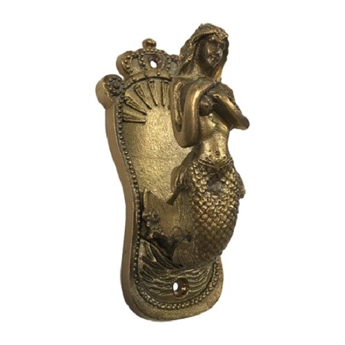 Antique Vintage Style Solid Brass Mermaid Wall Hook Beach Nautical Decor Boat Antique Vintage Style Solid Brass Mermaid Wall Hook Beach Nautical Decor Boat