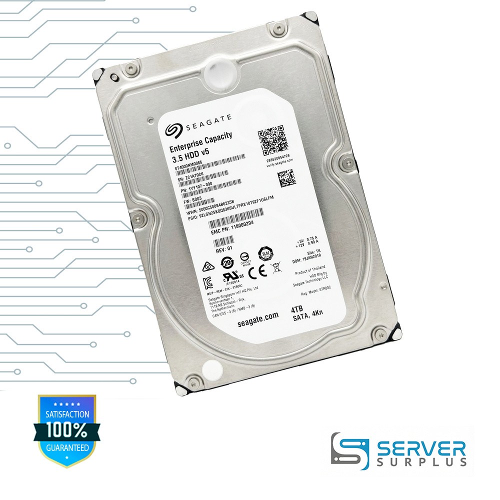 EMC 4TB SATA 4Kn 3.5 in Enterprise HDD | 118000294 | ST4000NM0085 | 1YY107-090