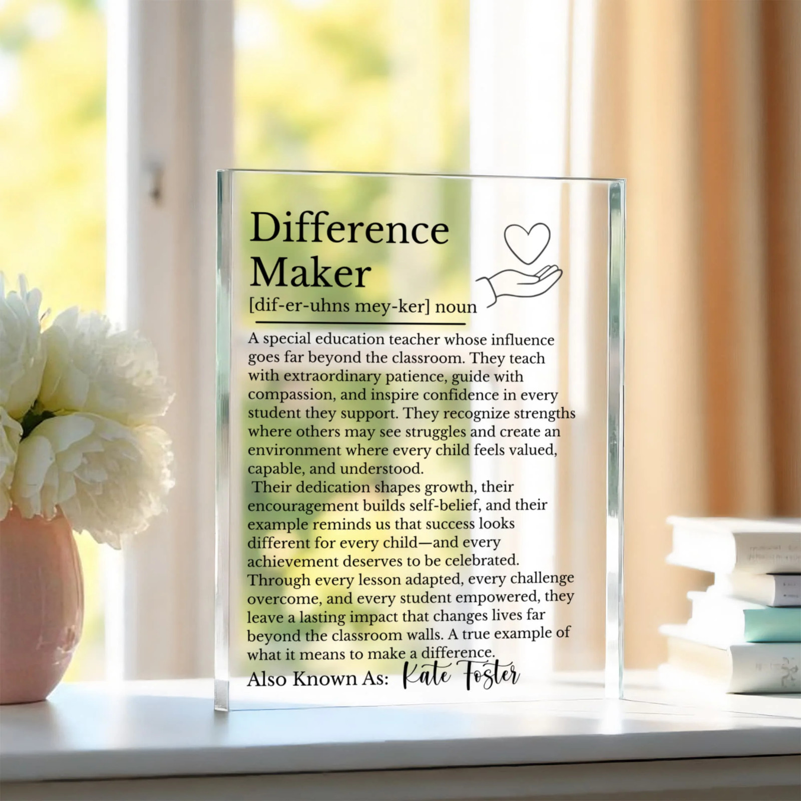Special Education Teacher Difference Maker Plaque Special Education Teacher Difference Maker Plaque