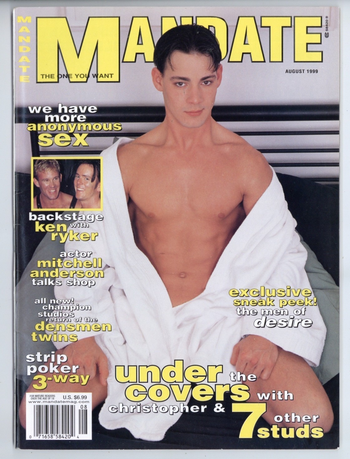 Mandate 1999 Ken Ryker, Densmen Twins 100pgs Beefcakes Gay Pinup Magazine M39469 Mandate 1999 Ken Ryker, Densmen Twins 100pgs Beefcakes Gay Pinup Magazine M39469