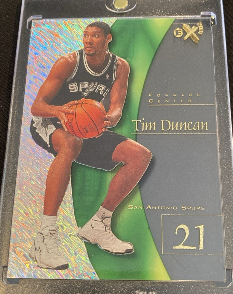 1997-98 Skybox E-X 2001  #75 Tim Duncan Rookie RC San Antonio Spurs