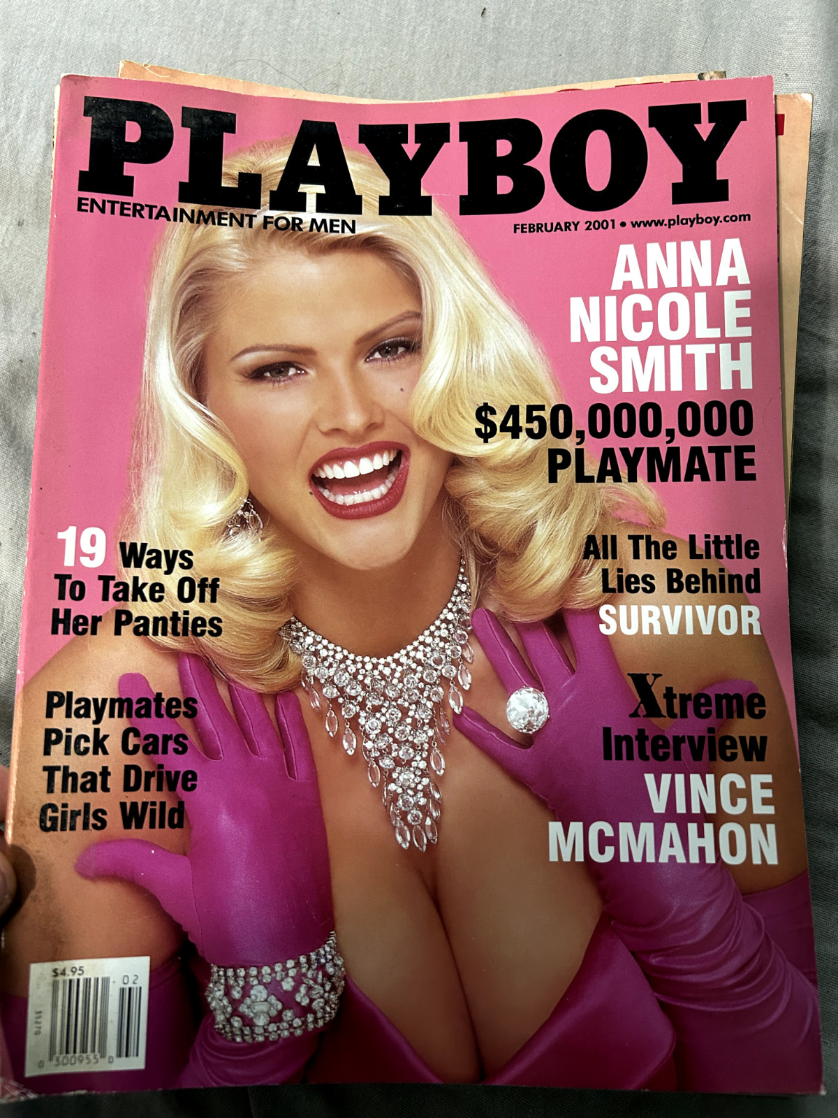Vintage Playboy February 2001 Anna Nicole Smith WWE Vince McMahon Vintage Playboy February 2001 Anna Nicole Smith WWE Vince McMahon