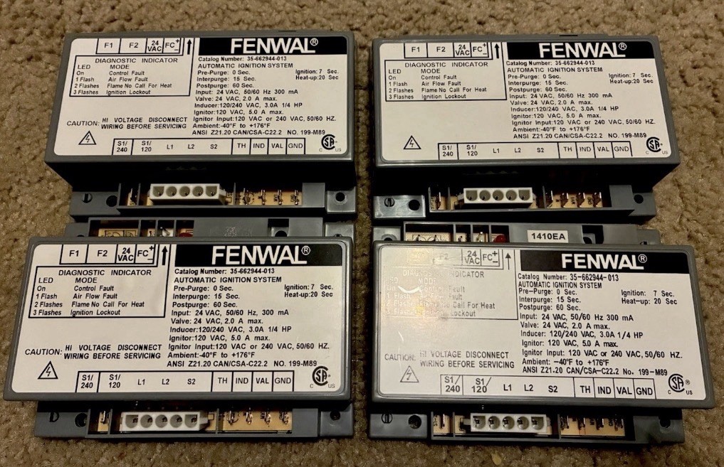 4x Fenwal 35-662944-013 24 VAC Automatic Ignition Systems for Pentair MasterTemp 4x Fenwal 35-662944-013 24 VAC Automatic Ignition Systems for Pentair MasterTemp