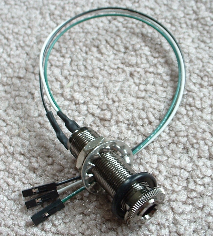 ⭐SOLDERLESS Wiring COSMO BLACK LONG BARREL JACK Green Wire 152B 151 emg Guitar