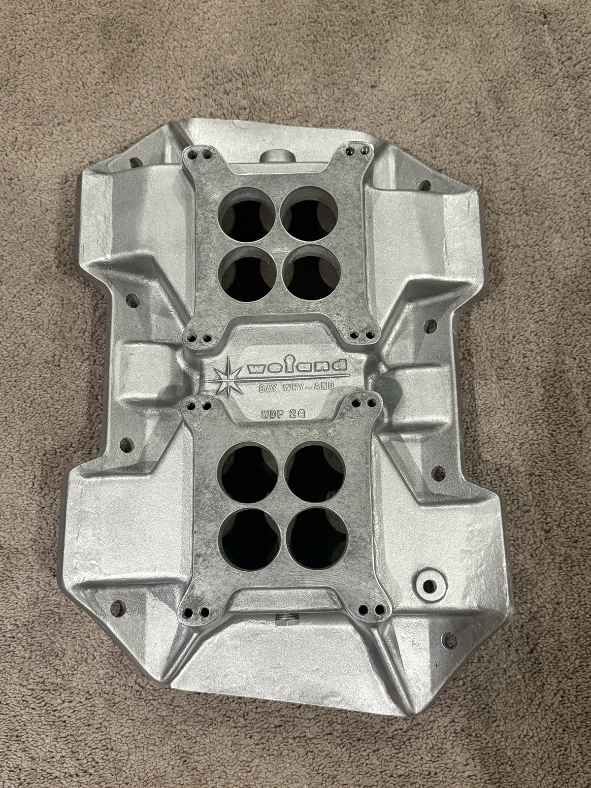 RARE DUAL QUAD MOPAR DODGE CHRYSLER 383 400 WEIAND SAY WHY-AND WDP 2Q INTAKE RARE DUAL QUAD MOPAR DODGE CHRYSLER 383 400 WEIAND SAY WHY-AND WDP 2Q INTAKE