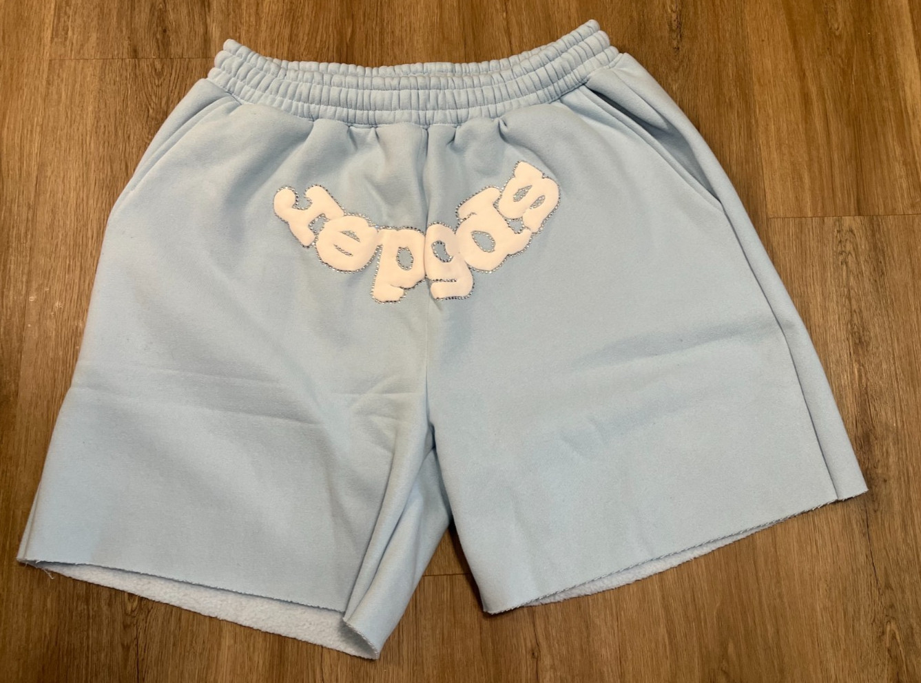 SP5DER SKY BLUE OG WEB SWEATSHORT – SIZE [M]