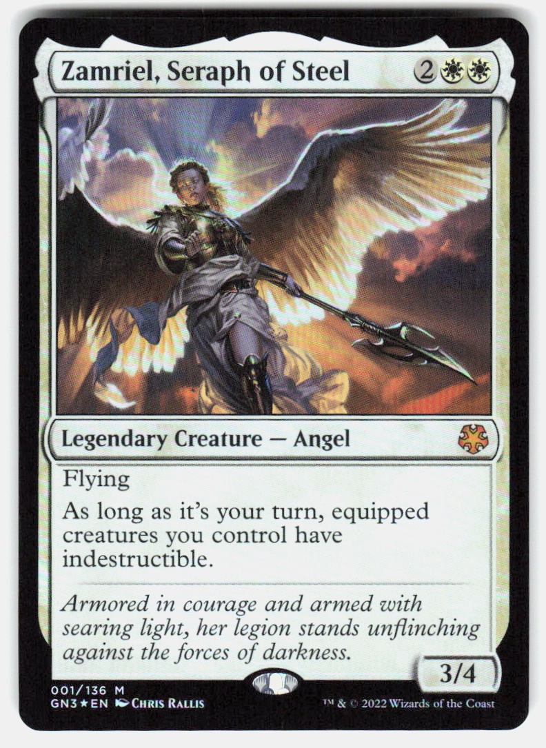 Zamriel, Seraph of Steel 1 Mythic Magic Game Night: Free-For-All NM Foil MTG Zamriel, Seraph of Steel 1 Mythic Magic Game Night: Free-For-All NM Foil MTG