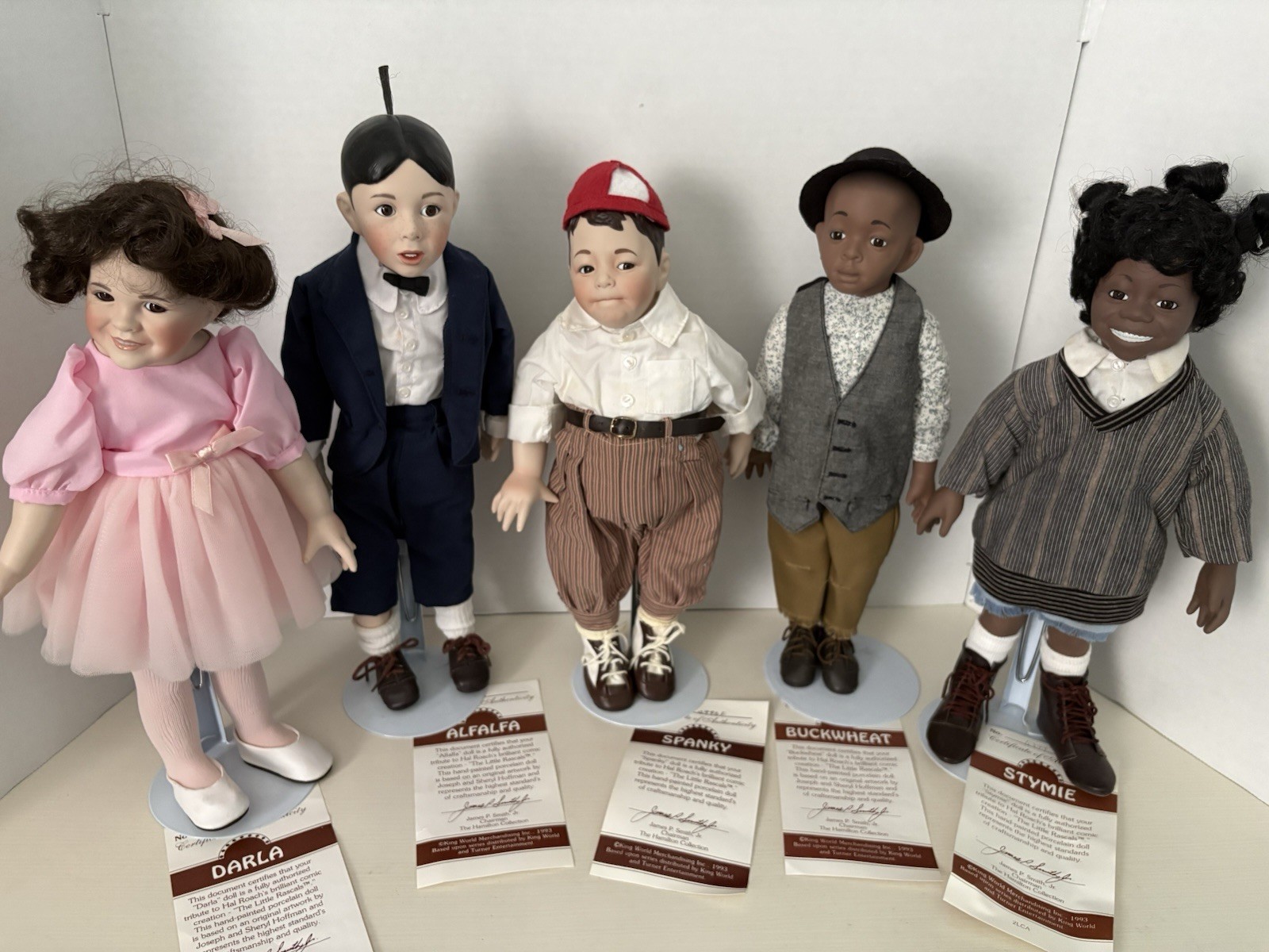 The Little Rascals 1993 Vintage Porcelain Dolls Hamilton Collection, 5-Piece Set The Little Rascals 1993 Vintage Porcelain Dolls Hamilton Collection, 5-Piece Set
