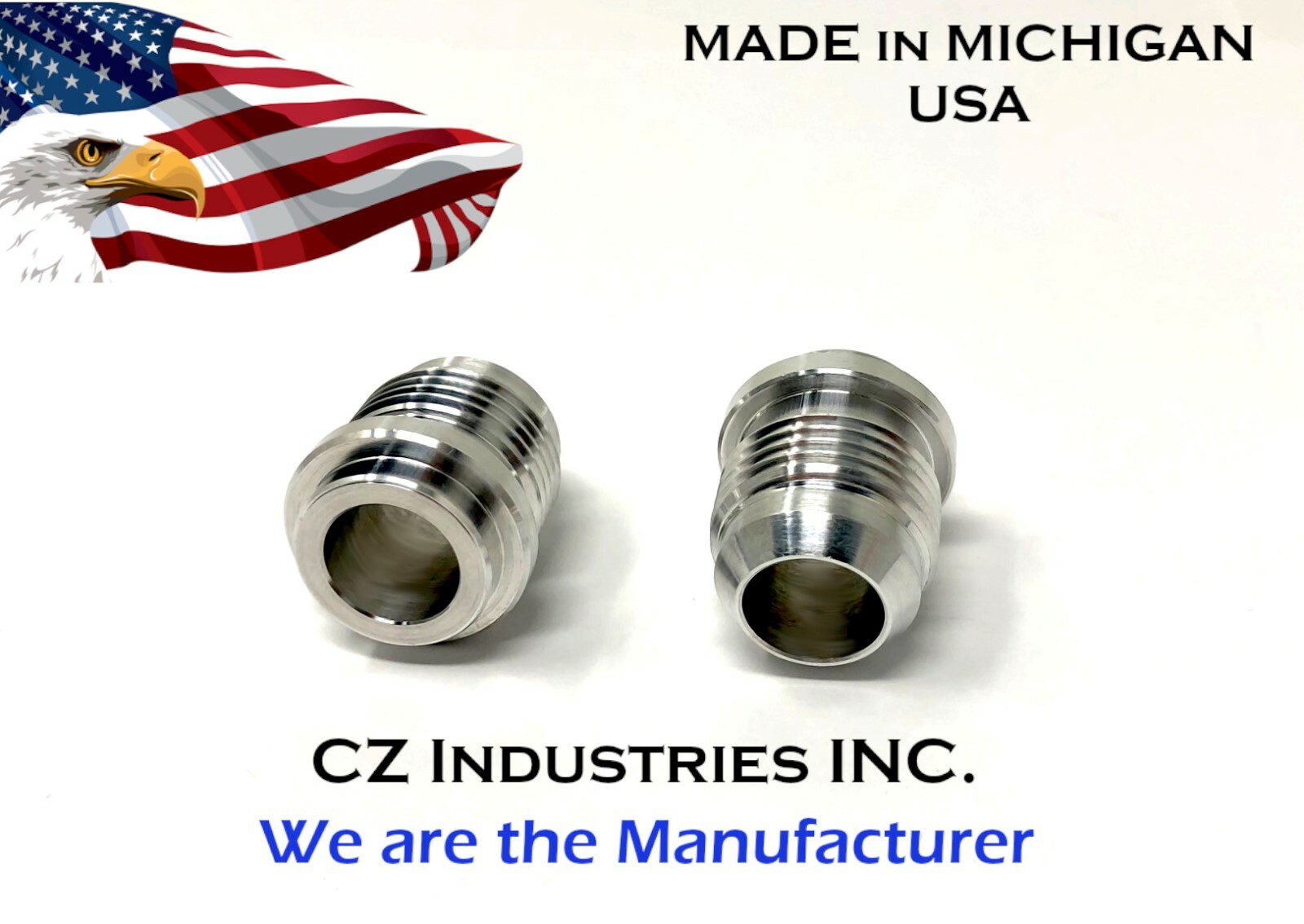 AN10, 10 AN, 10AN, JIC 10, MALE BILLET ALUMINUM WELD ON / WELD IN  BUNG - QTY:2