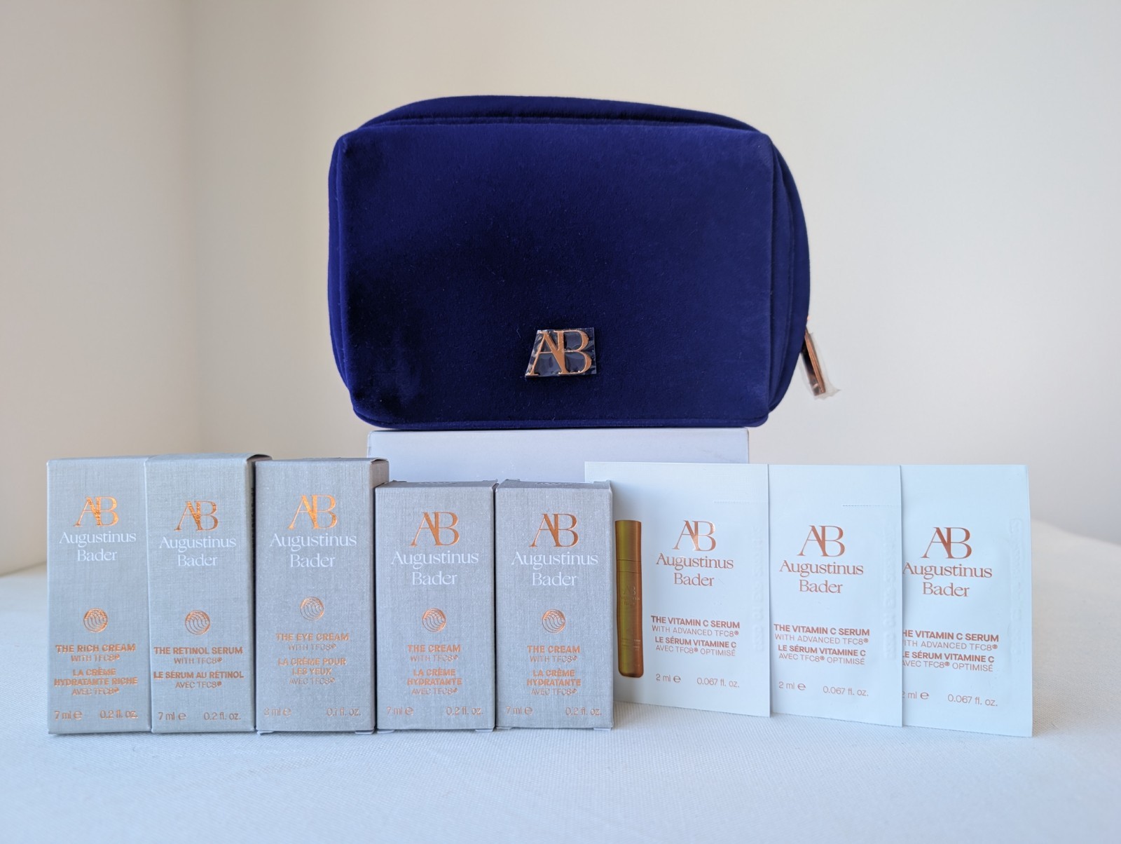Augustinus Bader 9pc: Rich Cream, Retinol Serum, Eye Cream, The Cream, Vitamin C